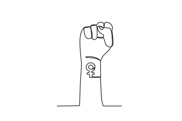 Une Main Montre Signe Adversaire Violence Féminine Journée Internationale Pour — Image vectorielle