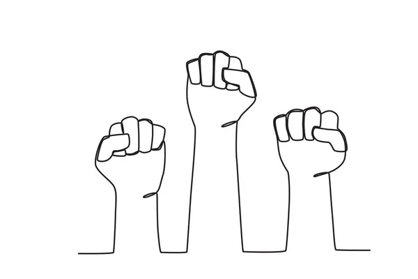 Illustration Des Mains Luttant Pour Les Droits Homme Journée Des — Image vectorielle