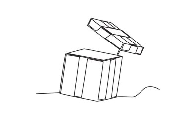 Boks günü için bir hediye. Bir satırlık boks günü çizimi