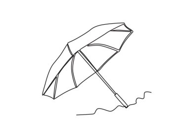 Şemsiye manzaralı. Şemsiye çizimi