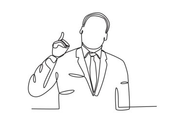 Martin Luther King 'in anısına bir adam. Martin Luther King Günü tek satırlık çizim