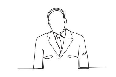 Vatansever Martin Luther King. Martin Luther King Günü tek satırlık çizim