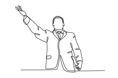 Vatanseverlik Günü 'nün anısına Martin Luther King Jr. Martin Luther King Günü tek satırlık çizim