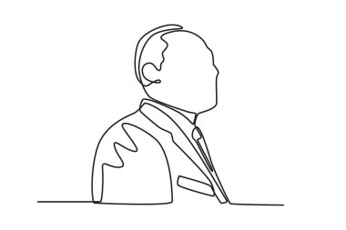 Martin Luther King 'in bayrağı. Martin Luther King Günü tek satırlık çizim