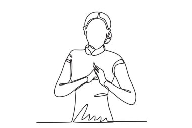 Güzel bir kadın selamladı. Çin 'de yeni yıl bir satırlık çizim