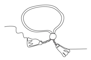 Romen geleneğinin bir Martisor 'u. Martisor tek satır çizimi