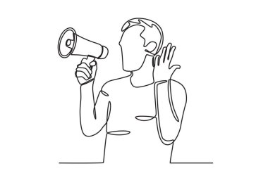 Bir adam fikrini haykırdı. Tek satırlık konuş.