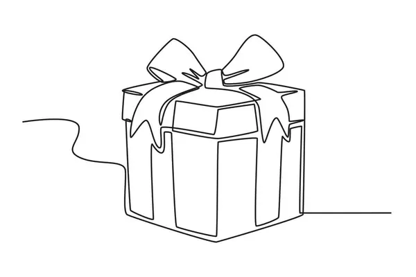 Подарочная Коробка Видом Сбоку Рисунок Подарочной Коробке Лицензионные Стоковые Иллюстрации