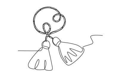 Basit bir Martisor. Martisor tek satır çizimi