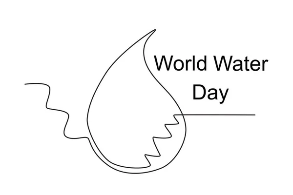 Плакат Водяными Брызгами Всемирный День Водных Ресурсов Лицензионные Стоковые Иллюстрации