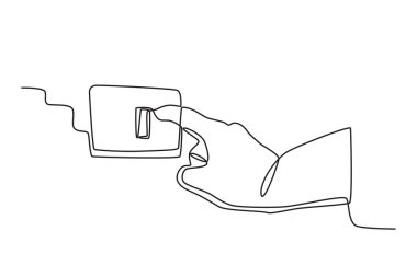 Dünya saatinde bir saatliğine ışıkları kapatan biri. Dünya Saati tek satırlık çizim