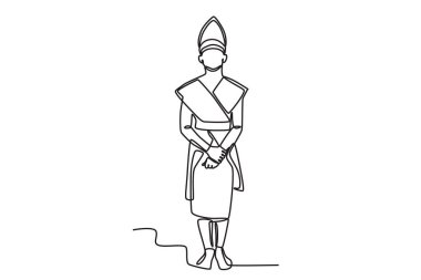 Tari Kecak tipik bir Balili dansıdır. Geleneksel tek satırlık çizim