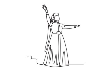 Tari Kecak tipik bir Balili dansıdır. Geleneksel tek satırlık çizim