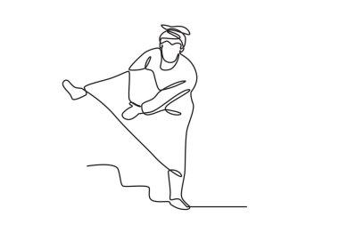 Tari Kecak tipik bir Balili dansıdır. Geleneksel tek satırlık çizim