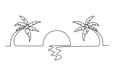 Kumsalda güneşlenen bir kadın. Plaj tek sıra çiziyor.