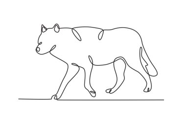 Bir kurt yiyor. Kurt tek çizgi çiziyor