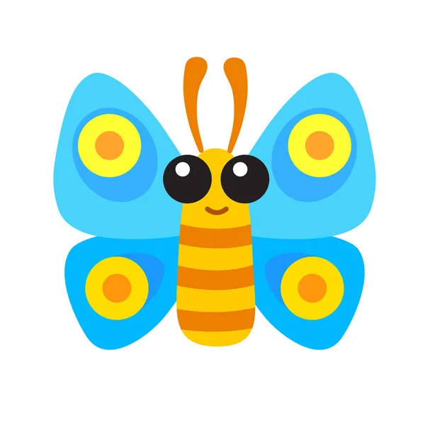 Illustration Vectorielle Papillon Bleu Mignon — Image vectorielle