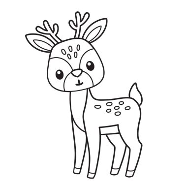 Komik orman hayvanı. Çizgi film tarzında komik geyik boyası