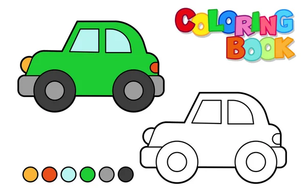 Vector Illustration Car 어린이를 — 스톡 벡터