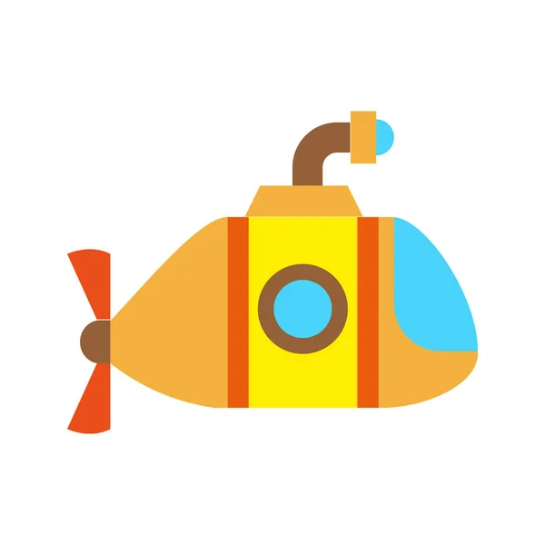 stock vector Vector illustration of a toy car in a flat style. Icon of a submarine