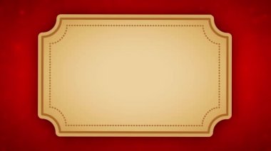 Mutlu Noeller ve mutlu yıllar kırmızı arka plan. Karlı ve kar taneli Noel ağacı dalları. Mesaj için eski bir arkaplan. 4K canlandırması