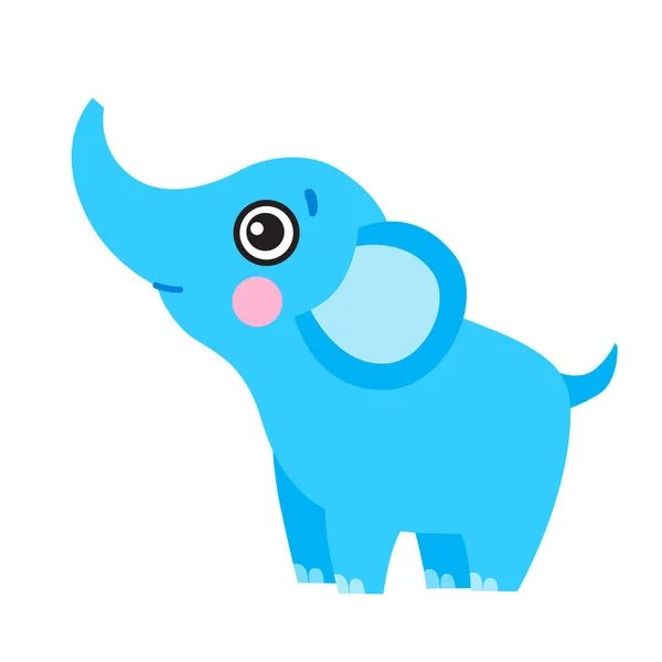 Векторное Животное Симпатичный Слон Стиле Мультфильма — стоковый вектор
