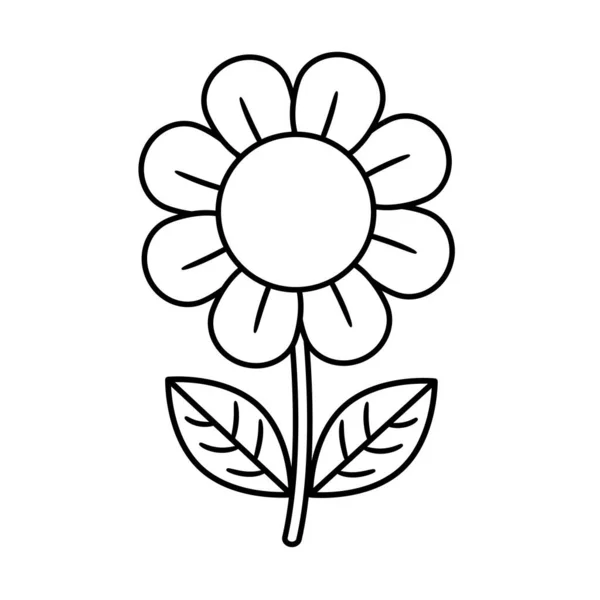 Vector Illustration Flower Cartoon Style — Stock Vector