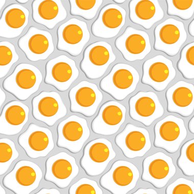 Sarı yumurta sarısı ve gri arka planda soyut şekilli, pürüzsüz yumurta deseni.