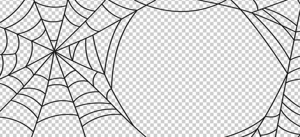 Vector Illustration Spider Web Isolated Transparent Background — Stock Vector