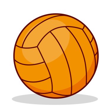 Beyaz zemin üzerinde izole edilmiş bir voleybol topunun vektör illüstrasyonu
