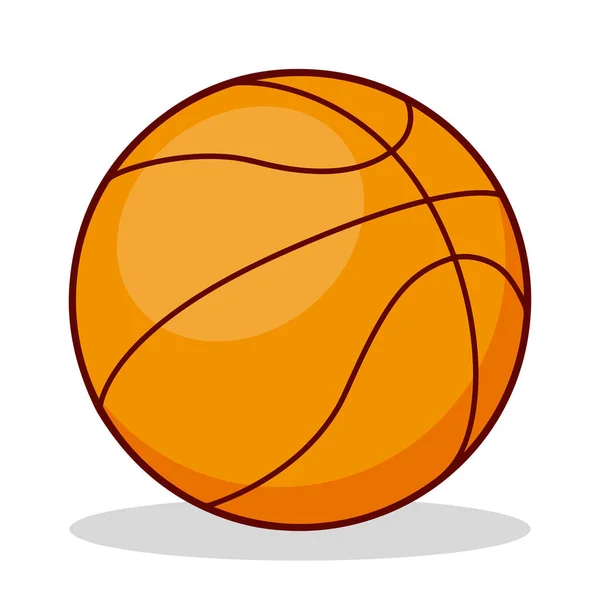 Illustrazione Vettoriale Una Palla Basket Isolata Sfondo Bianco — Vettoriale Stock