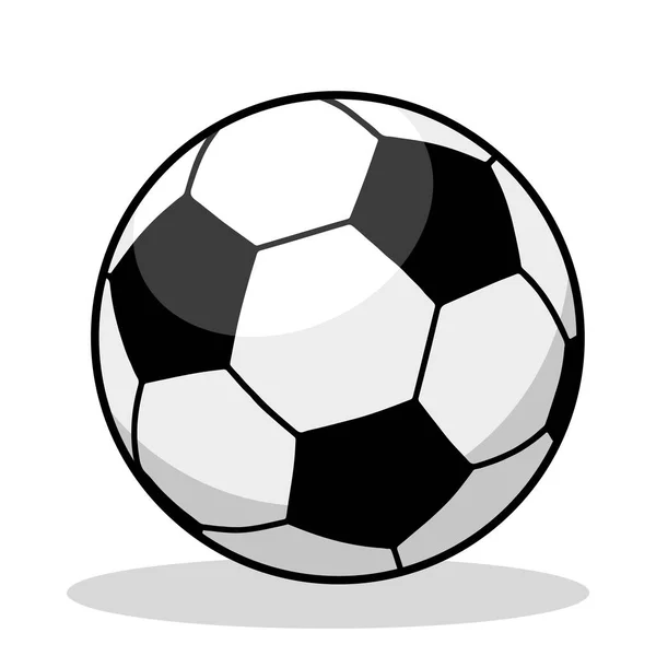Векторная Иллюстрация Футбольного Мяча Белом Фоне — стоковый вектор