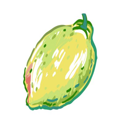 Dalların, meyve, çiçek ve yapraklı limon ağacının temsili çizimi. Kalem stilinde parlak olgun narenciye meyvesi çizimleri koyu arkaplanda çizilir