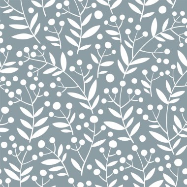 El çizimi, dalların birbirine dolanmış yeşil renkli desenler. Arka plan için sevimli romantik dikey moda baskısı, tatil tasarımı, duvar kağıdı, kumaş