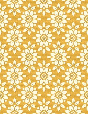 Şekillendirilmiş ayçiçekleri dikişsiz geometrik desen, çiçek duvar kağıdı vektör arkaplan