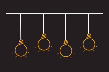 Ampuller, enerji ampulleri asılı vektör