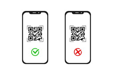 Akıllı telefondaki Qr kod kavramı.