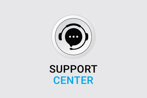 Centre Support Client Conception Fond Chat Direct — Image vectorielle