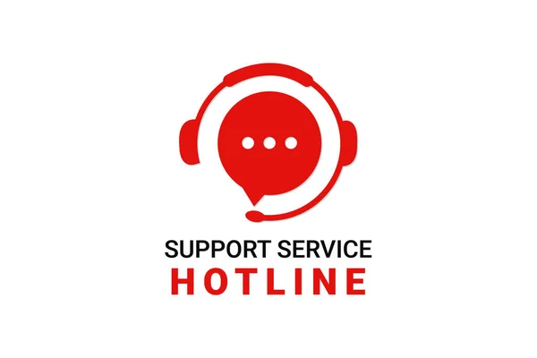 Κέντρο Υποστήριξης Hotline Και Σχεδιασμός Ζωντανής Συνομιλίας Ακουστικά — Διανυσματικό Αρχείο