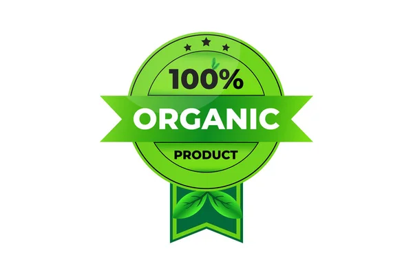 stock vector 100 percent organic product badge vector