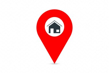 Ev konumu vektör illüstrasyonu.