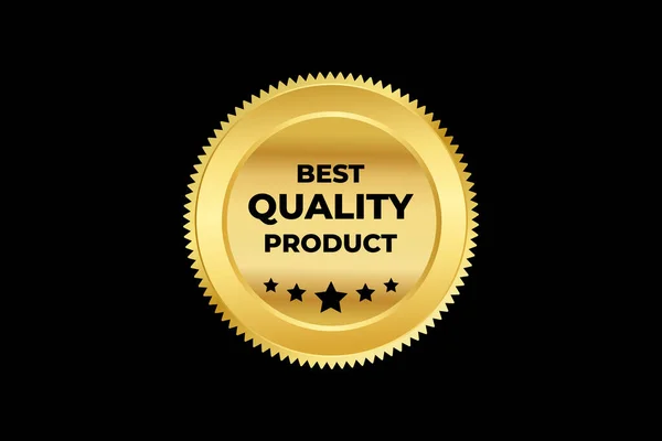 Goldener Label Vektor Bester Qualität — Stockvektor