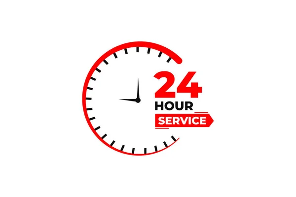 stock vector 24 hours service vector element.