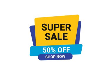 Süper satış bayrağı tasarım vektör çizimi