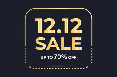 Altın rengi 12.12 satış arkaplanı