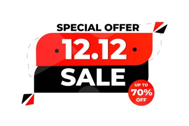 12.12 alışveriş günü% 70 satış vektör tasarımı