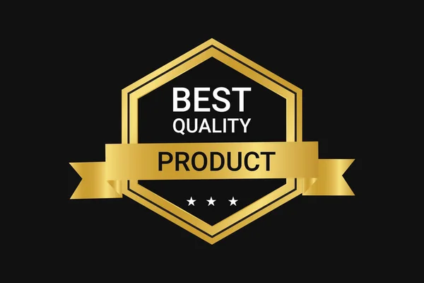 Beste Qualität Produkt Goldenes Abzeichen — Stockvektor