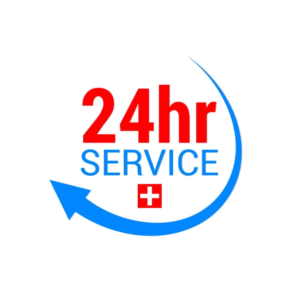 24Hr Service Vector Illustration — Stock Vector