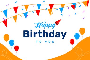 Balonlarla Mutlu Yıllar arkaplan şablonu.