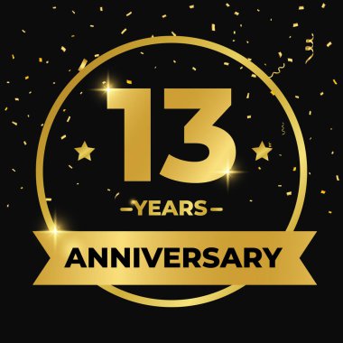 Yıl dönümü Kutlaması yaratıcı sayı vektörü tasarımı.